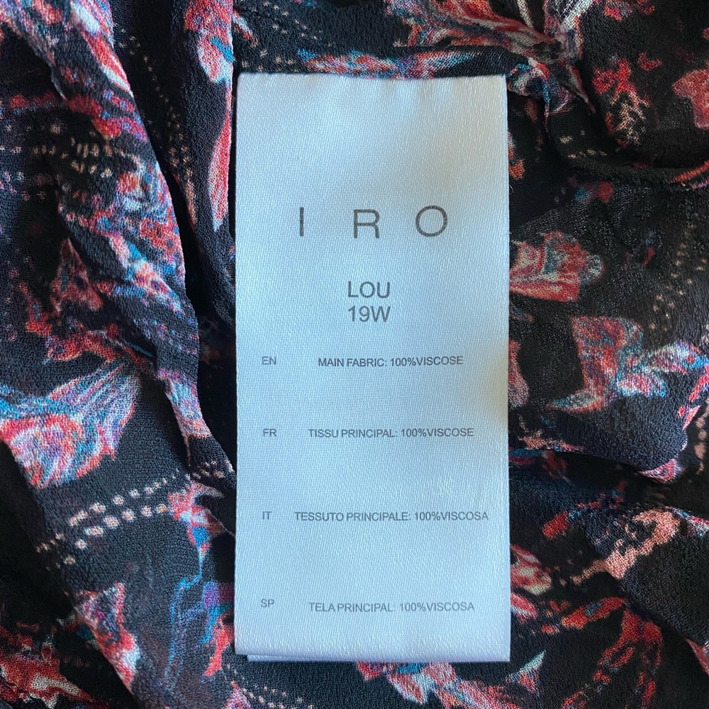 IRO Sheer Floral Print Long Sleeve Lou Top - Picture 9 of 10